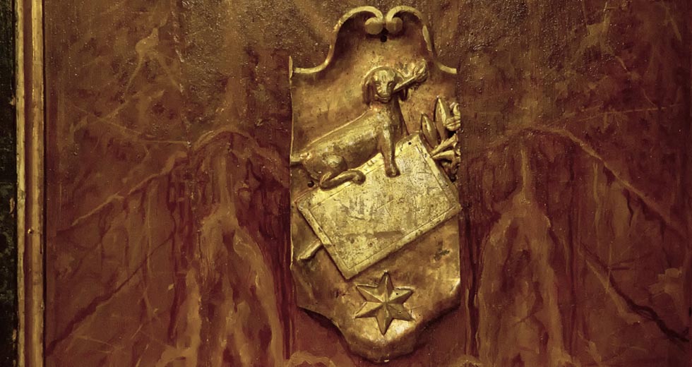 Scopri Modica - en Dettaglio dell'altare, simbolo dei domenicani Maddalena Migliore